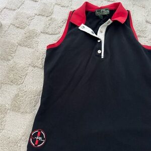 Ralph Lauren Black Polo with Red Collar